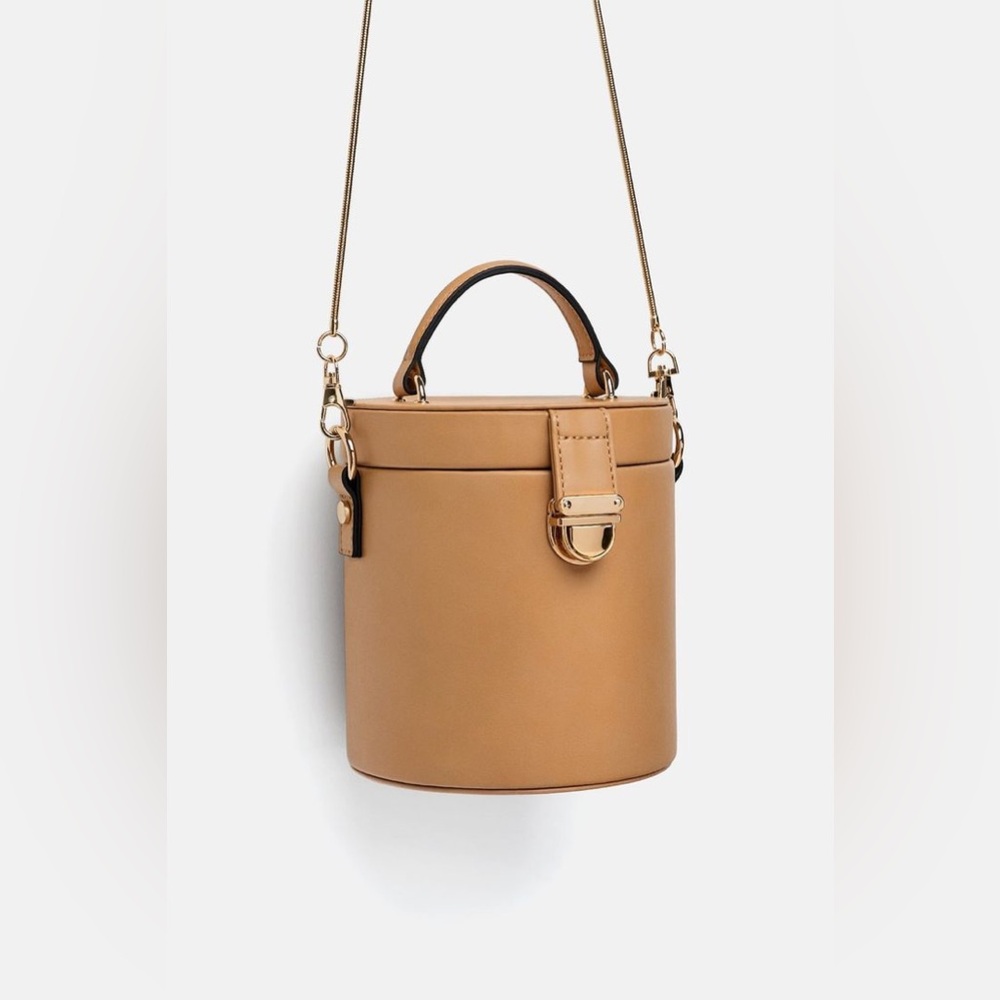 ZARA CROSSBODY BOX BAG WITH TOP HANDLE